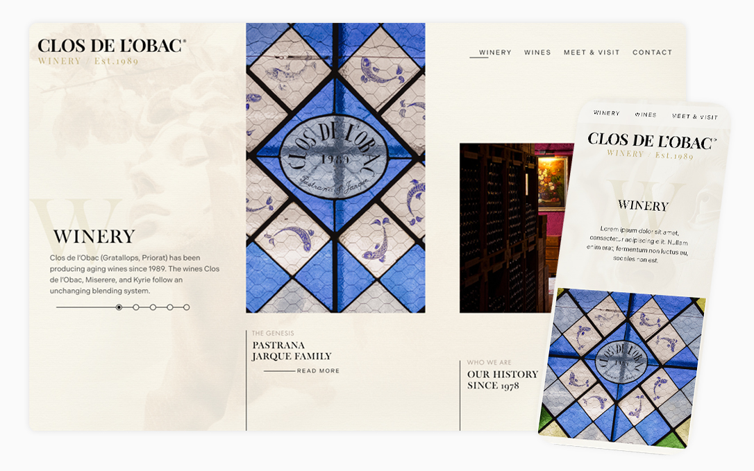 Clos de l'Obac - Vinium Luxury Webdesign
